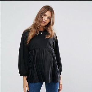 ASOS Maternity Pleated Hem Top